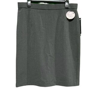 Briggs New York Womens Stretch Built-In Tummy Control Skirt‎ Gray Size 14 NWT